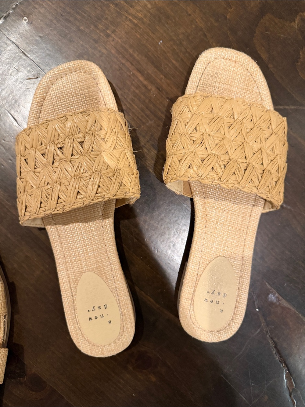 a new day Braided Slide Mules in Tan